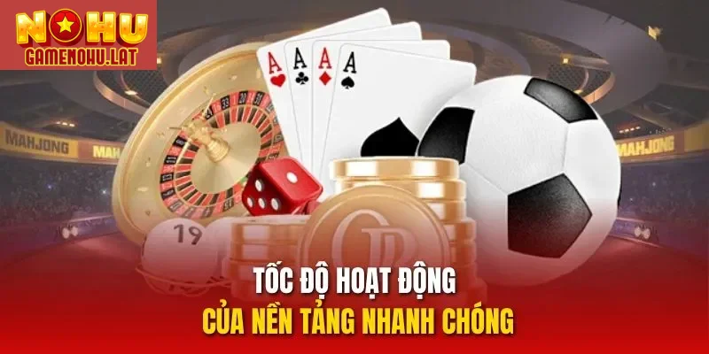 Tốc độ hoạt động của nền tảng nhanh chóng 